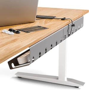 PAMO Cable Management Under Desk for Easy mounting Under-Table I Set of 2 - with 10X Cable Ties I Desk Organizer for Office/Home Office Table Thoughtful Cable Tray Holder PAMO Cable Management Under Desk for Easy mounting Under-Table I Set of 2 - with 10X Cable Ties I Desk Organizer for Office/Home Office Table Thoughtful Cable Tray Holder
