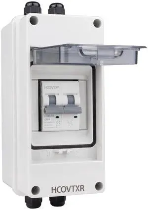 50 Amp Disconnect Box with Breaker,Solar Panel Disconnect Switch 1000 VDC,IP65 Breaker Box for Solar PV Homes 50 Amp Disconnect Box with Breaker,Solar Panel Disconnect Switch 1000 VDC,IP65 Breaker Box for Solar PV Homes