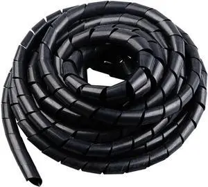 Wire loom, 4mm to 30mm Cable Management Sheath Winding Pipe Spiral Wrapping Transparent Black Wire Protector Plastic Organizer Tube Sleeve wraps cable(Black,4mm x 25 meter) Wire loom, 4mm to 30mm Cable Management Sheath Winding Pipe Spiral Wrapping Transparent Black Wire Protector Plastic Organizer Tube Sleeve wraps cable(Black,4mm x 25 meter)