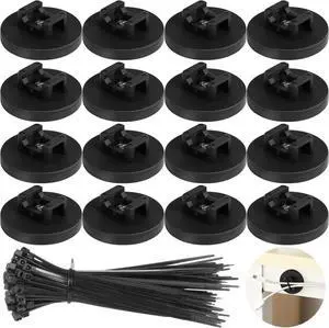 Magnetic Cable Zip Tie Mounts, 20 Pcs Magnets with 100 Pcs Cable Zip Ties, Multipurpose Magnetic Cable Holder for Cable Management, Wire Management Bases, Wire Cable Clips Magnetic Cable Zip Tie Mounts, 20 Pcs Magnets with 100 Pcs Cable Zip Ties, Multipurpose Magnetic Cable Holder for Cable Management, Wire Management Bases, Wire Cable Clips