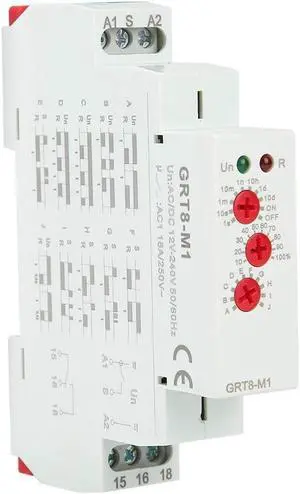Delay Time Relay DIN Rail Timer Relay 0.1s to 10 Days Multifunction Cycle Controller 12V 24V 110V 240V AC DC Industrial Control Delay Time Relay DIN Rail Timer Relay 0.1s to 10 Days Multifunction Cycle Controller 12V 24V 110V 240V AC DC Industrial Control