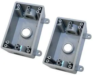 Single-Gang Electrical Box, Suitable 1/2-Inch or 3/4-Inch Electrical Conduit Weatherproof Outdoor Switch/Outlet Box, UL ListedPlastic Junction Box Outlet2PCS Single-Gang Electrical Box, Suitable 1/2-Inch or 3/4-Inch Electrical Conduit Weatherproof Outdoor Switch/Outlet Box, UL ListedPlastic Junction Box Outlet2PCS