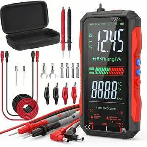 2026 Upgraded FS899L Digital Multimeter Tester with Color Display, USB C Rechargeable Electric Test, Automatic Digital Display, 6000 Beads True RMS AC/DC Tester 2026 Upgraded FS899L Digital Multimeter Tester with Color Display, USB C Rechargeable Electric Test, Automatic Digital Display, 6000 Beads True RMS AC/DC Tester