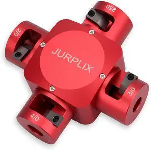 Large Cable Stripper Compatible with 2/0, 3/0, 4/0, 250 MCM, 4-in-1 Clover Design Heavy-duty Wire Stripper Tool for Insulation Removal with Safety and Speed (RED) Large Cable Stripper Compatible with 2/0, 3/0, 4/0, 250 MCM, 4-in-1 Clover Design Heavy-duty Wire Stripper Tool for Insulation Removal with Safety and Speed (RED)