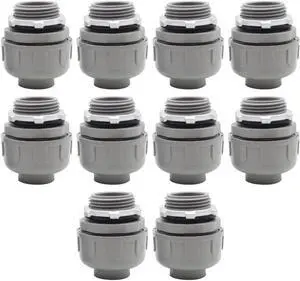 FNMC-B Liquid Tight Connector 1 Inch UL Listed PVC Flexible Conduit Connector,Electrical Conduit Fittings for Indoor and Outdoor Electrical Conduit Links(1"-10PCS) FNMC-B Liquid Tight Connector 1 Inch UL Listed PVC Flexible Conduit Connector,Electrical Conduit Fittings for Indoor and Outdoor Electrical Conduit Links(1"-10PCS)
