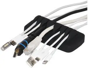 Heaviest Cable Organiser on the Market! Compact and Weighted Desktop Cord Holder and Cable Organiser, Eco-Friendly Silicone, No Bad Smell, Bundled with 4 Reusable Cable Ties! (Black) Heaviest Cable Organiser on the Market! Compact and Weighted Desktop Cord Holder and Cable Organiser, Eco-Friendly Silicone, No Bad Smell, Bundled with 4 Reusable Cable Ties! (Black)
