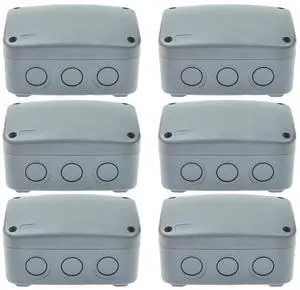Nineleaf 6PK Outdoor Junction Box ABS Plastic Dustproof IP66 Waterproof Universal Electrical Boxes Project Enclosure Grey 4 7/8" 3 1/4" 2 1/4" inch (125x86x62mm) fit 20mm Cable Gland for Outdoor Use Nineleaf 6PK Outdoor Junction Box ABS Plastic Dustproof IP66 Waterproof Universal Electrical Boxes Project Enclosure Grey 4 7/8" 3 1/4" 2 1/4" inch (125x86x62mm) fit 20mm Cable Gland for Outdoor Use
