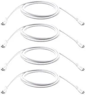 6FT (70-55/64") T5 T8 Tube Light Fixture LED Linkable Cord, Double end Connector Cable, Power Extension Wire for LED Integrated Single Fixture, Shop light, Garage Light, Under Cabinet Light, Pack of 4 6FT (70-55/64") T5 T8 Tube Light Fixture LED Linkable Cord, Double end Connector Cable, Power Extension Wire for LED Integrated Single Fixture, Shop light, Garage Light, Under Cabinet Light, Pack of 4
