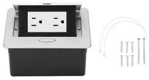 125V 2 Outlets Pop Up Floor Electrical Outlet Recessed Hidden Countertop Socket Floor Outlet Covers Box for Home Office 125V 2 Outlets Pop Up Floor Electrical Outlet Recessed Hidden Countertop Socket Floor Outlet Covers Box for Home Office