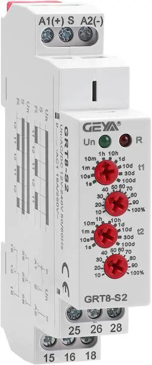 Asymmetric Cycle Timer 2SPDT Relay 16A AC/DC12V-240V Electronic Repeat Relay(GRT8-S2,AC/DC12V-240V) Asymmetric Cycle Timer 2SPDT Relay 16A AC/DC12V-240V Electronic Repeat Relay(GRT8-S2,AC/DC12V-240V)