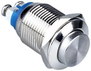 2-Pack 12mm Momentary Metal Waterproof Push Button Switch Raised Head Screw Terminals 1/2" Mounting Hole 250V 3A 1NO 2-Pack 12mm Momentary Metal Waterproof Push Button Switch Raised Head Screw Terminals 1/2" Mounting Hole 250V 3A 1NO