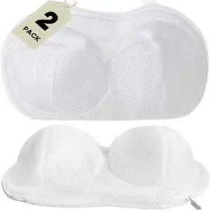 Large Bra Laundry Bags for Washing Machine, Fits All Cups Anti Deformation Bra Washing Bag, Lingerie Bags for Washing Delicates (2 Pack White) Large Bra Laundry Bags for Washing Machine, Fits All Cups Anti Deformation Bra Washing Bag, Lingerie Bags for Washing Delicates (2 Pack White)