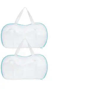 2 Pack Bra Washing Bags for Laundry, Reusable Washable Bra Laundry Bag with Handle, Non-Deform Mesh Wash Bag for Washing Machine Storage Travel 2 Pack Bra Washing Bags for Laundry, Reusable Washable Bra Laundry Bag with Handle, Non-Deform Mesh Wash Bag for Washing Machine Storage Travel