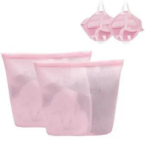 2 Pcs Special Zoning laundry bag for delicates with handles mesh laundry bags washing machine laundry totes travel storage and sorting bag (Pink2) 2 Pcs Special Zoning laundry bag for delicates with handles mesh laundry bags washing machine laundry totes travel storage and sorting bag (Pink2)
