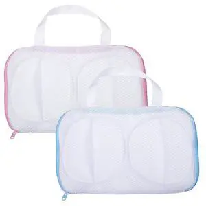 Bra Washing Bags for Laundry 2 Pcs Bra Laundry Bag with 3D Protective Bracket & Zipper Anti-Deformation BraWash Bag for Washing Machine & Storage, Women's Delicates Underwear(Applicable to A-C Cups) Bra Washing Bags for Laundry 2 Pcs Bra Laundry Bag with 3D Protective Bracket & Zipper Anti-Deformation BraWash Bag for Washing Machine & Storage, Women's Delicates Underwear(Applicable to A-C Cups)