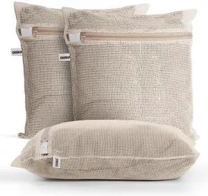 100% Pure Cotton Mesh Laundry Bags, Premium Soft, No Dye, Natual,Set of 3(XXL) 100% Pure Cotton Mesh Laundry Bags, Premium Soft, No Dye, Natual,Set of 3(XXL)