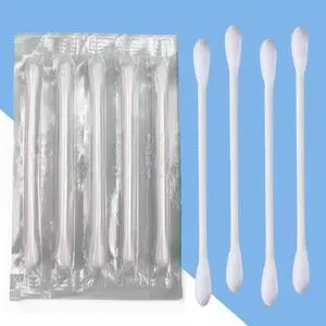 Cotton Swab Individually Wrapped, 200 Count Natural Cotton Buds, Double Tipped Cotton Tips for Ear, Beauty Care, Cleaning (White, Double Round End) Cotton Swab Individually Wrapped, 200 Count Natural Cotton Buds, Double Tipped Cotton Tips for Ear, Beauty Care, Cleaning (White, Double Round End)
