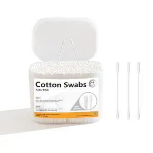 Swab with Paper Stick for Personal Care and Cleaning Swab with Paper Stick for Personal Care and Cleaning