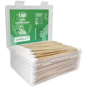 400 Pcs 6-Inch Long Cotton Swabs with Wooden Sticks Ideal for Oil Makeup, Gun Applicators, Eye Ears Eyeshadow Brush and Remover Tool Electronic Cleaning & Pet Care 400 Pcs 6-Inch Long Cotton Swabs with Wooden Sticks Ideal for Oil Makeup, Gun Applicators, Eye Ears Eyeshadow Brush and Remover Tool Electronic Cleaning & Pet Care