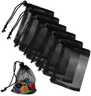 6Pcs Small Mesh Drawstring Bags - 6'' x 4'' Breathable Nylon Storage Bags for Travel, Underwear, Toys - Portable Organizer Pouches W/Toggle Closure for Gym, Camping, Laundry - Multi-Use 6Pcs Small Mesh Drawstring Bags - 6'' x 4'' Breathable Nylon Storage Bags for Travel, Underwear, Toys - Portable Organizer Pouches W/Toggle Closure for Gym, Camping, Laundry - Multi-Use