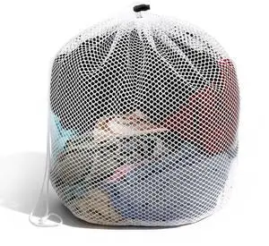 Small Laundry Bags Mesh for Delicates - White Polyester Wash Bags with Drawstring for Socks, Lingerie, Travel, Dorm, Machine Washable, 15.75×18.9 inches Small Laundry Bags Mesh for Delicates - White Polyester Wash Bags with Drawstring for Socks, Lingerie, Travel, Dorm, Machine Washable, 15.75×18.9 inches