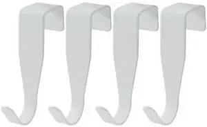 Over Cabinet Door Hook, 4 Pack Carbon Steel Door Hanger for Kitchen Cabinet Bathroom Door(White) Over Cabinet Door Hook, 4 Pack Carbon Steel Door Hanger for Kitchen Cabinet Bathroom Door(White)