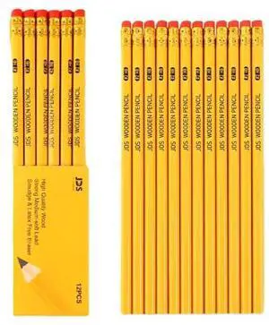 Pencils #2 HB Lead Woodcased Yellow Non Sharpened Hexagonal Shape Best For Schools Offices Teachers And Students Pack Of 12 Extra Strong Pencils With Eraser Pencils #2 HB Lead Woodcased Yellow Non Sharpened Hexagonal Shape Best For Schools Offices Teachers And Students Pack Of 12 Extra Strong Pencils With Eraser
