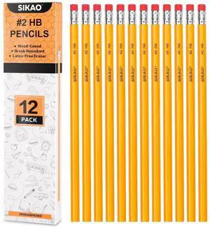 Pencils, 12Pack Number #2 HB Wood Pencils with Erasers for Kids Sketching Drawing, Classroom Must Haves Essentials for Teachers, School Supplies Pencils, 12Pack Number #2 HB Wood Pencils with Erasers for Kids Sketching Drawing, Classroom Must Haves Essentials for Teachers, School Supplies