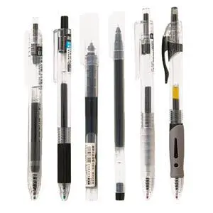 6 Pcs Black Ink Retractable Pens Gel Ink Pens 0.5mm Smooth Writing Pen Rolling Ball Pen for Girls Boys Women Men Office School Supplies (Black) 6 Pcs Black Ink Retractable Pens Gel Ink Pens 0.5mm Smooth Writing Pen Rolling Ball Pen for Girls Boys Women Men Office School Supplies (Black)