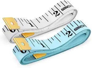 Tape Measure, iBayam Soft Ruler 60-Inch Double-Sided Measuring Tape or Body Weight Loss Fabric Sewing Tailor Cloth Vinyl Measurement Craft Supplies, 2-Pack White, Blue Tape Measure, iBayam Soft Ruler 60-Inch Double-Sided Measuring Tape or Body Weight Loss Fabric Sewing Tailor Cloth Vinyl Measurement Craft Supplies, 2-Pack White, Blue