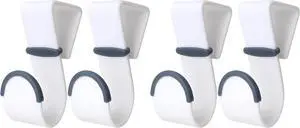 4-Pack Over-Door Hooks Heavy-Duty Plastic with Non-Slip Rubber Grip & Door Protection 4-Pack Over-Door Hooks Heavy-Duty Plastic with Non-Slip Rubber Grip & Door Protection