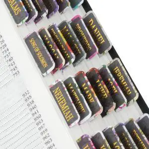 Laminated Bible Tabs, 75 pcs, Gold Foil Embossed Lettering Laminated Bible Tabs, 75 pcs, Gold Foil Embossed Lettering
