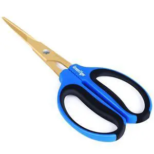 Garden Scissors, 65mm Extra-Long Blade, Golden Titanium Coating Pruning Shears, Sharp Precision-ground Stainless Steel Bonsai Shears, Suit for Garden and Home Garden Scissors, 65mm Extra-Long Blade, Golden Titanium Coating Pruning Shears, Sharp Precision-ground Stainless Steel Bonsai Shears, Suit for Garden and Home