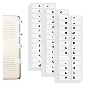 A-Z Sticky Tabs, Alphabet Tabs Self Adhesive A-Z Tabs Indexes Self-Adhesive Page Tabs ABC Tabs Transparent Permanent Alphabetical Tabs for Notebook, Textbook, Dictionary, (390 Pcs) A-Z Sticky Tabs, Alphabet Tabs Self Adhesive A-Z Tabs Indexes Self-Adhesive Page Tabs ABC Tabs Transparent Permanent Alphabetical Tabs for Notebook, Textbook, Dictionary, (390 Pcs)
