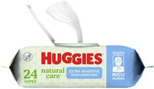 Natural Care Extra Sensitive NICU Nurse Developed Baby Wipes, Unscented, 1 Flip-Top Pack (24 Wipes Total) Natural Care Extra Sensitive NICU Nurse Developed Baby Wipes, Unscented, 1 Flip-Top Pack (24 Wipes Total)