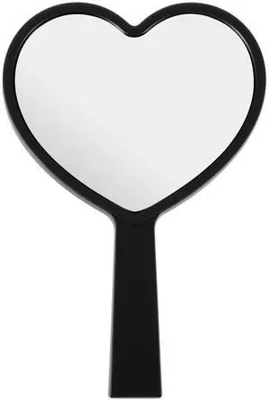 Heart Shaped Handheld Mirror with Handle Black Drop-Resistant Small Heart Mirrors Cute Portable Travel Makeup Hand Mirrors Mini Hearts Cosmetic Lash Mirror for Women Girls (Black) Heart Shaped Handheld Mirror with Handle Black Drop-Resistant Small Heart Mirrors Cute Portable Travel Makeup Hand Mirrors Mini Hearts Cosmetic Lash Mirror for Women Girls (Black)
