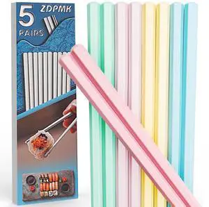 Fiberglass Chopsticks, 5 Pairs Reusable Chopsticks Dishwasher Safe, Japanese Chinese korean Chop sticks Set, Plastic Chop sticks Reusable for Beginners Adults, 9.5 inch Non-Slip Chop sticks Fiberglass Chopsticks, 5 Pairs Reusable Chopsticks Dishwasher Safe, Japanese Chinese korean Chop sticks Set, Plastic Chop sticks Reusable for Beginners Adults, 9.5 inch Non-Slip Chop sticks