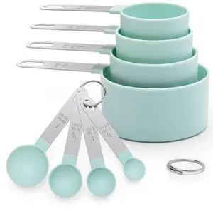 Measuring Cups and Spoons Set of 8 Pieces, nesting measuring cups for Measuring Dry or Liquid Ingredients, Stainless Steel Handle, Kitchen Gadgets for Cooking & Baking Measuring Cups and Spoons Set of 8 Pieces, nesting measuring cups for Measuring Dry or Liquid Ingredients, Stainless Steel Handle, Kitchen Gadgets for Cooking & Baking