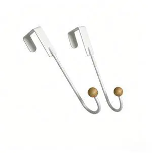2 Pack White Over The Door Hooks Single Metal Door Hanger Organizer, Coat Rack Over Door Hook Fits Doors Up to 1.6 Inch Thick, No Drill Door Hooks for Towels Bags Bathroom Kitchen RV 2 Pack White Over The Door Hooks Single Metal Door Hanger Organizer, Coat Rack Over Door Hook Fits Doors Up to 1.6 Inch Thick, No Drill Door Hooks for Towels Bags Bathroom Kitchen RV