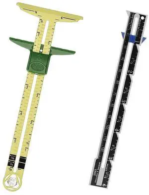 2 Pcs Sliding Gauge Measuring Sewing Tool, 5-in-1 Sliding Gauge Measuring and Stainless Steel Quilting Ruler Sewing Tool Fabric Quilting Ruler for Knitting Crafting Sewing Beginner Supplies 2 Pcs Sliding Gauge Measuring Sewing Tool, 5-in-1 Sliding Gauge Measuring and Stainless Steel Quilting Ruler Sewing Tool Fabric Quilting Ruler for Knitting Crafting Sewing Beginner Supplies