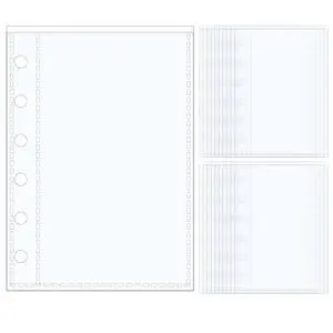 A7 Sheet Protectors for 6 Ring Binder, 20 Sheets Clear Page Protectors Plastic Photo Card Sleeves Pocket Protector A7 Sheet Protectors for 6 Ring Binder, 20 Sheets Clear Page Protectors Plastic Photo Card Sleeves Pocket Protector