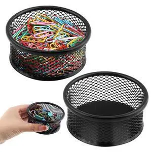 Paper Clip Holder 2Pack Paperclip Holders Wire Mesh Paperclip Dish Holders Desktop Round Paper Clip Dispenser for Desk Office Organizer Accessories(9x4cm/3.54x1.57inch,COLOR:2pcs) Paper Clip Holder 2Pack Paperclip Holders Wire Mesh Paperclip Dish Holders Desktop Round Paper Clip Dispenser for Desk Office Organizer Accessories(9x4cm/3.54x1.57inch,COLOR:2pcs)