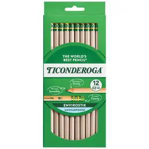 Envirostik Wood-Cased Pencils, #2 HB Soft, Natural, 12 Count Envirostik Wood-Cased Pencils, #2 HB Soft, Natural, 12 Count