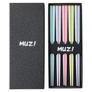 5 Pairs Reusable Fiberglass Chopsticks Dishwasher Safe, Japanese Style Chop Sticks Gift Sets, 9.4 Inch/24cm Matte Non-Slip 5 Pairs Reusable Fiberglass Chopsticks Dishwasher Safe, Japanese Style Chop Sticks Gift Sets, 9.4 Inch/24cm Matte Non-Slip