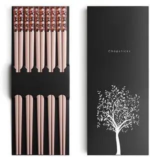 5 Pairs Reusable Fiberglass Chopsticks, 9.56 Inches Pink Non-slip Chop Sticks, Dashwasher Safe Lightweight Japanese Chinese Sakura Chopsticks for Home Restaurant 5 Pairs Reusable Fiberglass Chopsticks, 9.56 Inches Pink Non-slip Chop Sticks, Dashwasher Safe Lightweight Japanese Chinese Sakura Chopsticks for Home Restaurant