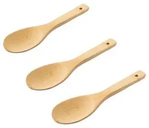 9 Inch Bamboo Rice Scoops Paddles, Wooden Non-stick Rice Spatula, Large Wood Serving Salad Spoons Scooper for Cooking, Stirring Soup, Sushi Kitchen Utensil Set (3 Pack) 9 Inch Bamboo Rice Scoops Paddles, Wooden Non-stick Rice Spatula, Large Wood Serving Salad Spoons Scooper for Cooking, Stirring Soup, Sushi Kitchen Utensil Set (3 Pack)