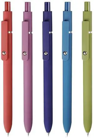 5PCS Gel Pens Quick Dry Ink Pens Fine Point 0.5mm Retractable Press Gel Pens Rolling Ball Black Ink Smooth Writing for Office School Student Exercise (Retro) 5PCS Gel Pens Quick Dry Ink Pens Fine Point 0.5mm Retractable Press Gel Pens Rolling Ball Black Ink Smooth Writing for Office School Student Exercise (Retro)