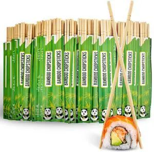 Disposable Bamboo Chopsticks (50 Count), Bulk Separated Chopsticks for Sushi, Chinese, Japanese and Asian Food, Smooth Wooden Chop Sticks Disposable Bamboo Chopsticks (50 Count), Bulk Separated Chopsticks for Sushi, Chinese, Japanese and Asian Food, Smooth Wooden Chop Sticks
