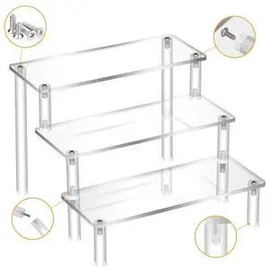 Acrylic Display Riser, Clear Perfume Organizer Stand, Cupcake Stand Holder, Dessert Table Display Shelf, Skin Care Organizer Collectibles Display Stand for Decoration and Organizer, 3Tier Acrylic Display Riser, Clear Perfume Organizer Stand, Cupcake Stand Holder, Dessert Table Display Shelf, Skin Care Organizer Collectibles Display Stand for Decoration and Organizer, 3Tier