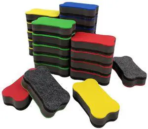 Dry Erase Erasers, 24 Pack Magnetic Whiteboard Erasers, Small White Board Eraser Cleaner, Magnetic Dry Erasers for Office Classroom, Bone-Shape, 4 Colors Dry Erase Erasers, 24 Pack Magnetic Whiteboard Erasers, Small White Board Eraser Cleaner, Magnetic Dry Erasers for Office Classroom, Bone-Shape, 4 Colors